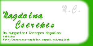 magdolna cserepes business card